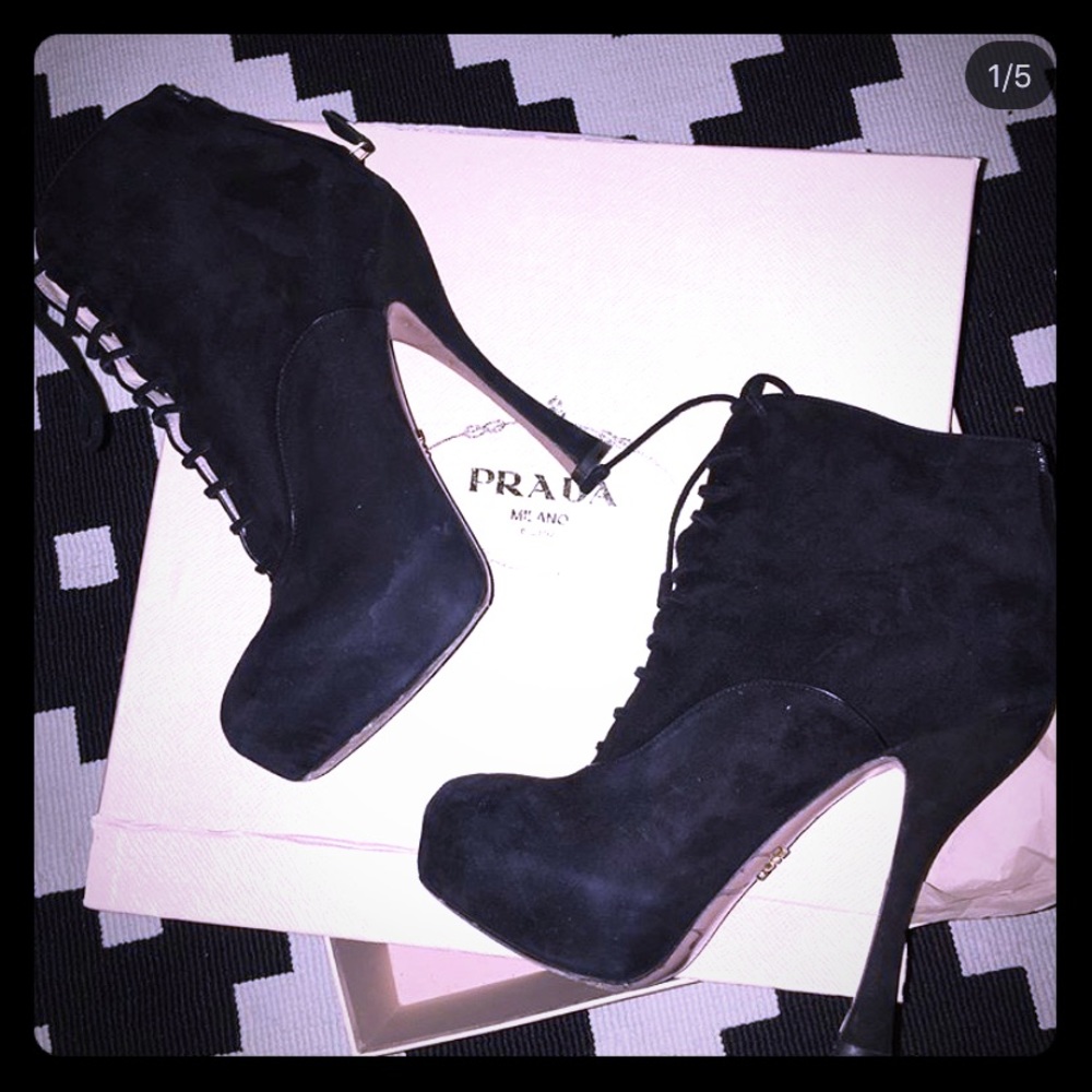 Prada  Suede Calzature  Boot